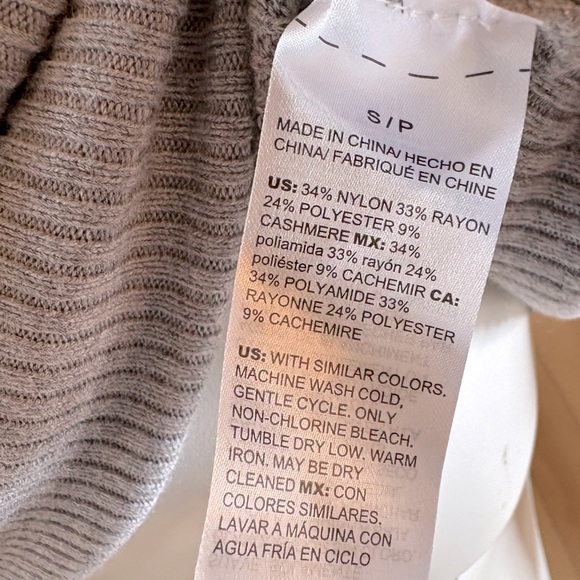 WHBM Long Sleeve Ribbed Tunic Cashmere Blend White House Black Market Size Small - Picture 7 of 7